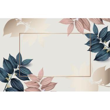 Imagem de Painel de Tecido Sublimado Folhas Vintage - Fabrika de festa, 300x170c