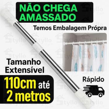Imagem de Varão Extensível Para Cortina de Banheiro 2m Alumínio Pressão - Ops, c