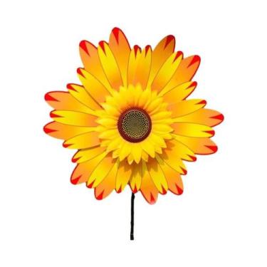 Imagem de Catavento Decorativo Giratório De Jardim Com Estaca Para Gramado Em Fo