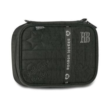 Imagem de Estojo Box Escolar Feminina 36 Elasticos Rebecca Bonbon - - Clio, Pret