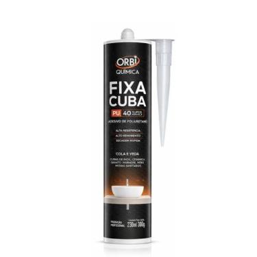 Imagem de Fixa Cuba Adesivo Poliuretano Pu 40 Orbi Química 380g Branco