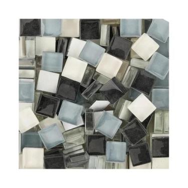 Imagem de Pastilhas De Mosaico De Vidro Quadradas Coloridas De 1cm, 100g, Materi