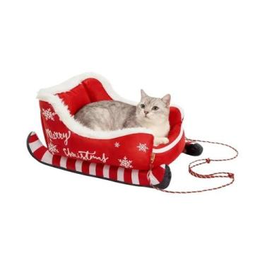 Imagem de Cama De Pelúcia Para Animais De Estimação De Natal, Removível, Lavável