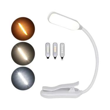 Imagem de Luz De Leitura Recarregável Com 7 LEDs USB, 3 Níveis De Brilho (Branco