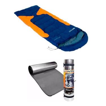 Imagem de Saco de Dormir Freedom -1,5C A -3,5C Azul e Laranja + Isolante Térmico