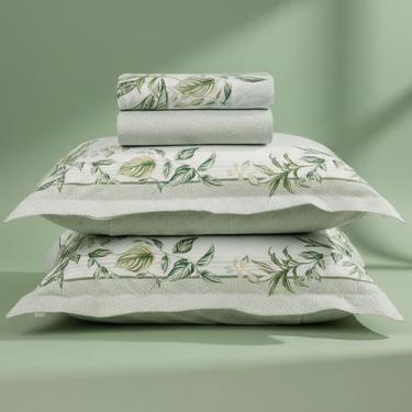 Imagem de Jogo de Lençol Queen Karsten Percal 200 Fios 100% Algodão Estampado Ca