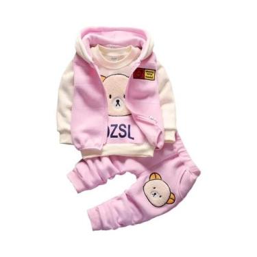 Imagem de Conjunto De Pijamas De Inverno Em Veludo Para Bebês Meninos E Meninas,