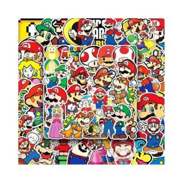 Imagem de Adesivos De Jogo Super Mario Para Crianças, 50-100 Peças, À Prova d'Ág