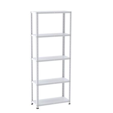 Imagem de Estante De Estrutura Metálica Com 5 Prateleiras 175cm(a)92acm(l)30cm(p) Com Reforço Branco