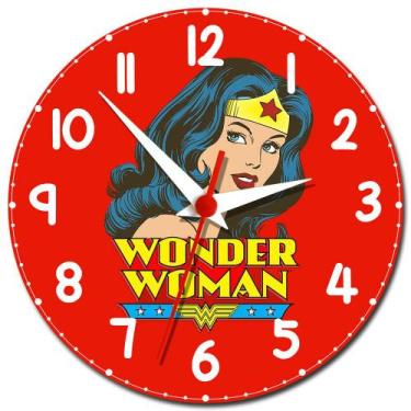 Imagem de Relógio de Parede da Mulher Maravilha Decoração - Gringos House