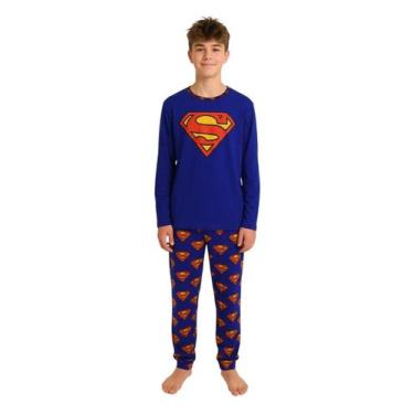 Imagem de Pijama Juvenil Masculino Personagem Manga Longa Calça Cumprida Quentin