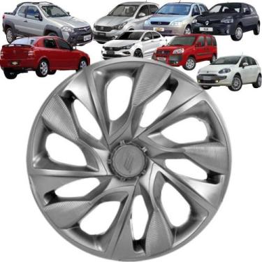 Imagem de 1 Calota Esportiva Modelo DS4 Aro 14 Polegadas Grafite Universal Elitt