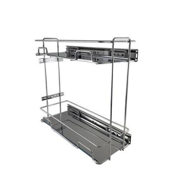 Imagem de Porta tempero deslizante Premium 200 lateral inox com bandejas 3768 Jo