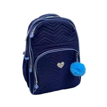 Imagem de Mochila Feminina Notebook Kika Com Chaveiro Kk24m12, AZUL MARINHO