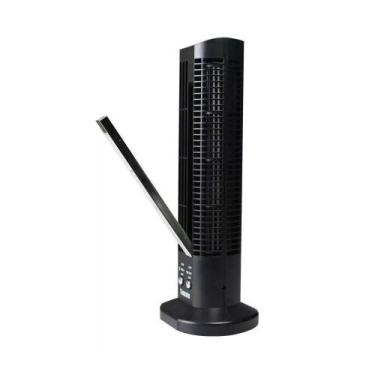 Imagem de Mini Ventilador E Abajur Base Vertical 2 Velocidades Preto - Tomate