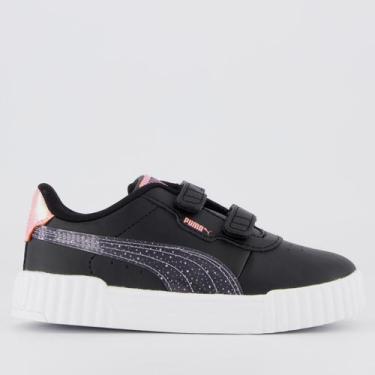 Imagem de Tenis Puma Carina 3.0 Blurry Dreams V Infantil Preto e Branco, 19
