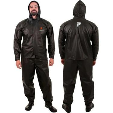 Imagem de Capa de Chuva Motoqueiro Em PVC Com Capuz Para Motociclista Tam XG Pio