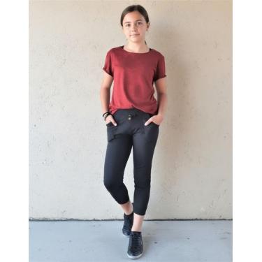 Imagem de Calça Legging Jogger Infantil Peluciada Suplex Liso Menina - ANNE MARI