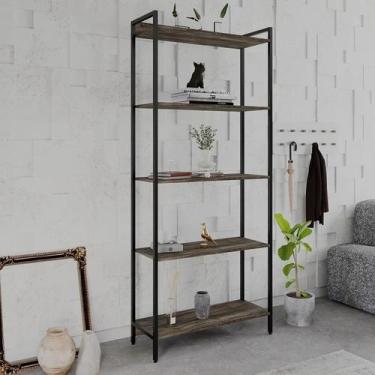Imagem de Estante de Livros Industrial Aço 80CMX187CM Multiuso 5 Prateleiras Act