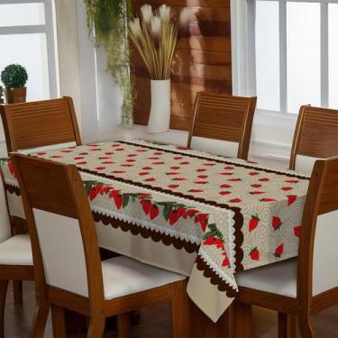 Imagem de Toalha de Mesa 6 Lugares Moranguinho - 4880 V25 - Textil Giordano, Mor