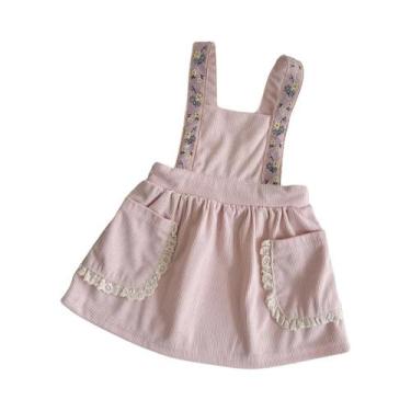 Imagem de Saia De Corduroy Para Bebê Menina Com Borda De Renda E Bolso, Roupas S