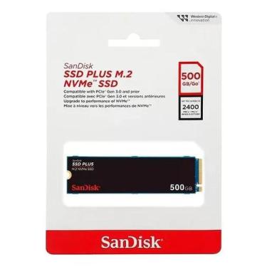 Imagem de Ssd Sandisk Plus 500gb M.2 2280 Pcie Gen3 Nvme SDSSDA3N-500G - Congrat
