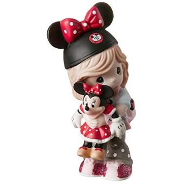 Imagem de Precious Moments Disney Showcase 191063 - Estatueta entusiasta da Minnie Mouse, lembrança colecionável de porcelana