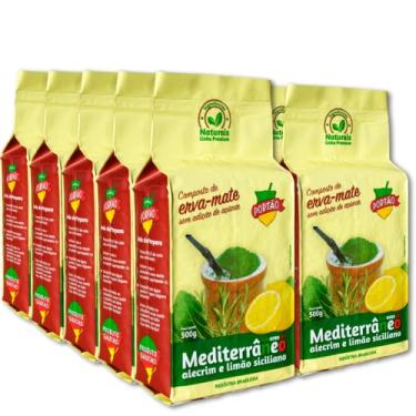Imagem de Erva-Mate Portão Chimarrão Composto Mediterrâneo Alecrim e Limão Siciliano a Vácuo (Caixa 10 unidades) 500g.