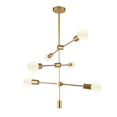 Imagem de Lustre Pendente Orluce Edison II OR1188 Dourado E27 Bivolt