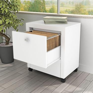 Imagem de Gaveteiro Arquivo Com Rodízios 2 Gavetas Me4112 Branco - Tecno Mobili