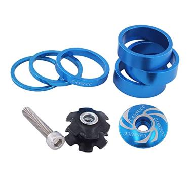 Imagem de Tachiuwa Espaçador de de Ouvido de Haste, Assentos de Alça de Cuspe de Haste de Liga de Alumínio Conjuntos de Porcas em, Azul