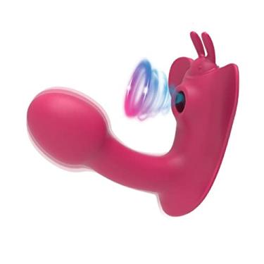 Imagem de Vibradores 20 Frequências Diferentes Com Controle Remoto Estimulador Sexual Feminino Para Ponto G e de Sucção Clitóris Vácuo Brinquedos Sexuais Zatla (Vermelho)