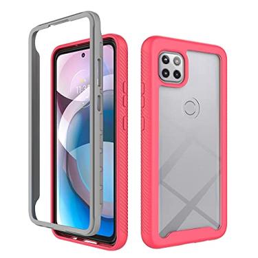 Imagem de For Motorola Moto One 5G Ace Starry Sky Solid Color Series Shockproof PC + TPU Protective Case