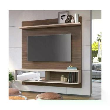 Imagem de Painel P/Tv Até 55" Porta E Espelho Off White Nogueira