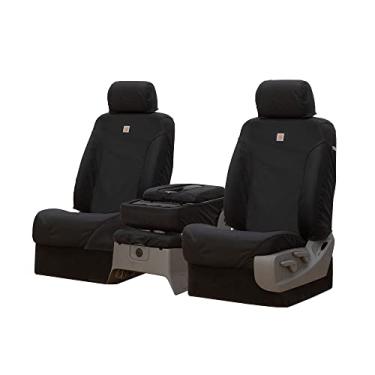 Imagem de Covercraft Capas de assento personalizadas Carhartt Super Dux SeatSaver | SSC3484COBK | Assento de banco de primeira fileira 40/20/40 | Compatível com Ram 2500/3500 | Preto