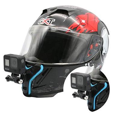 Imagem de SKEZN Suporte para câmera de capacete de motocicleta compatível com GoPro Hero 13 Black, Hero 12/11/10/9/8, câmera AKASO/DJI Action 4/3 (9,9 x 9,9 x 6 cm)