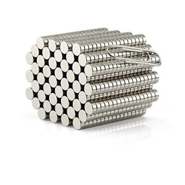 Imagem de 100 pinos magnéticos tipo peão de níquel escovado, ímã de geladeira, ímã de escritório, agulha magnética de quadro apagável a seco, ímã de quadro branco, ímã redondo de aço inoxidável, 5 x 1,5 mm (0,2 polegadas)