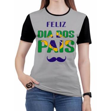 Imagem de Camiseta Dia Dos Pais Feminina Casal Blusa Brasil - Alemark