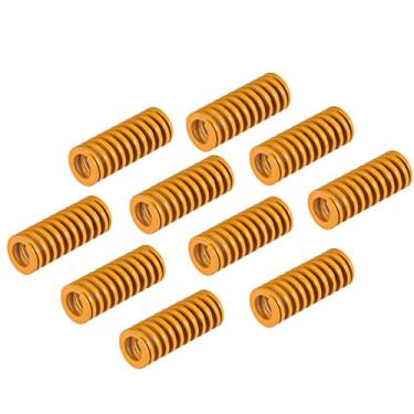 Imagem de LUGU Molas de molde amarelas aquecidas por compressão Mola de matriz 10 mm OD 25 mm de comprimento Compatível com impresso 3D CR-7 CR-8 CR-10 CR-10 S4 CR-10 S5, 10 unidades
