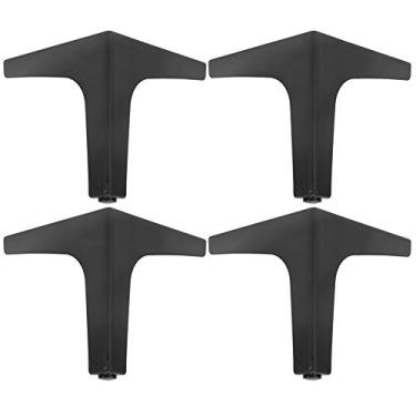 Imagem de Shanrya Perna de móveis, perna de reposição para cadeira de substituição com aparência bonita, metal o melhor presente para um amigo para a escola mesa de centro armário de TV (13 pontos (1,8 de espessura) preto)