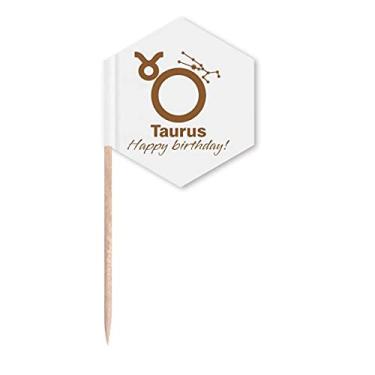 Imagem de Constellation Fate Birthday Celebration Taurus Toothpick Flags Cupcake Picks Party Celebration