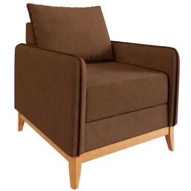 Imagem de Poltrona Lugano 2 Braços 1 Assento Sofá Go - Marrom