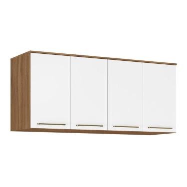 Imagem de Armário Ponte Modulada Casal Módulo 7119 04 Portas Irlanda Amendola Branco Demóbile 