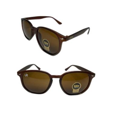 Imagem de Óculos de Sol Original Hope Hexagonal Marrom Oval Masculino Feminino Unissex UV400