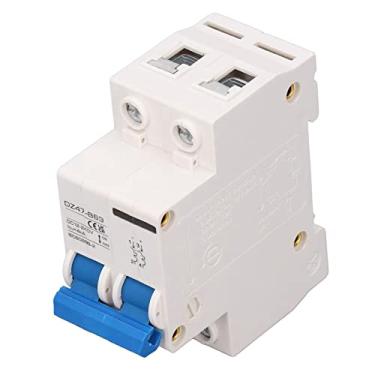 Imagem de Interruptor de Ar de Proteção 2P, Tamanho Compacto 4KA Capacidade de Interrupção Disjuntor CC Multifuncional DC12-240V Fácil de Instalar para Equipamentos de Energia (6A)