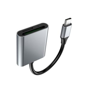 Imagem de Leitor de cartões SD, adaptador de hub de leitor de cartão SD USB C para SD, SDHC, SDXC, UHS-II TF cartões de memória PC, laptop, smartphone