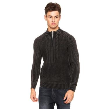 Imagem de Blusa Officina Do Tricô Meio Ziper Estonada Algodão Masculina-Masculino