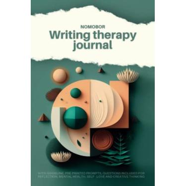 Imagem de Diário de terapia de escrita Nomobor: com orientação, instruções pré-impressas, perguntas incluídas para reflexão, saúde mental, amor próprio e pensamento criativo