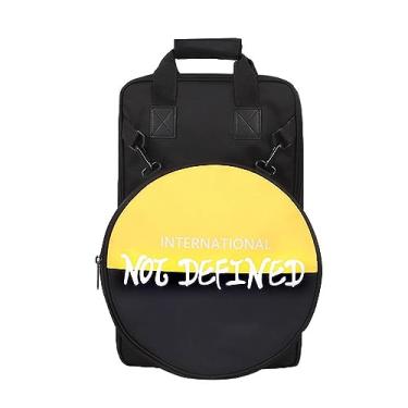 Imagem de Dumb Drum Bag Bolsa de armazenamento de baquetas mochila bolsa de bateria bolsa de percussão bolsa de treino de bateria para armazenamento de bateria idiota (preta)