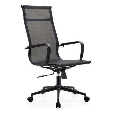 Imagem de Cadeira para Escritório Presidente Esteirinha Tela Mesh 3303 Preta
